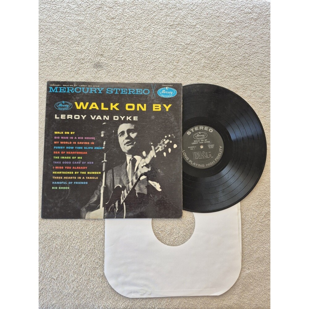 Mercury Records Leroy Van Dyke Walk On By LP Vinyl 12" Stereo 1961 SR-60682